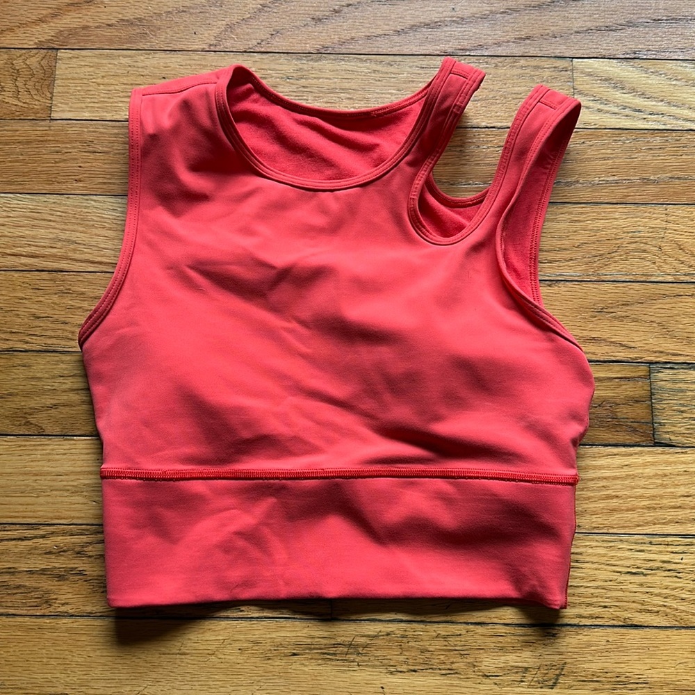 Lululemon asymmetrical crop top/sports bra